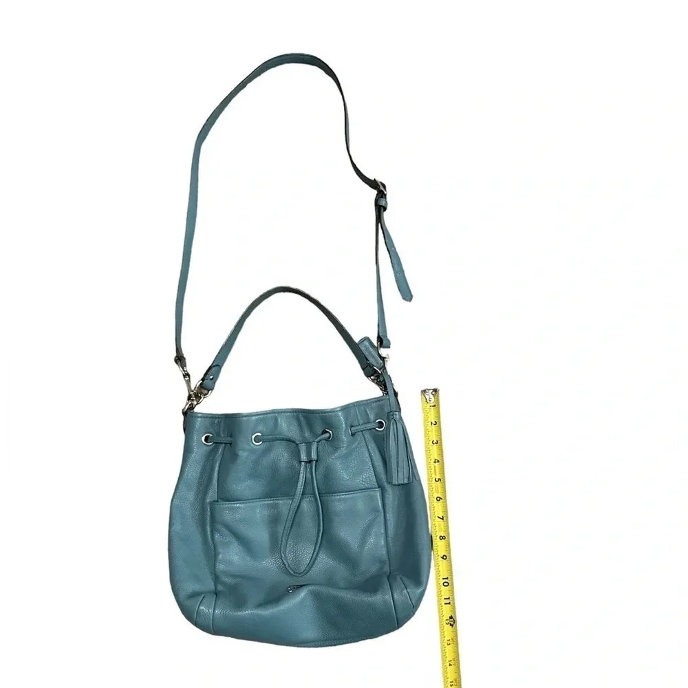 Coach Avery drawstring tote shoulder bag in blue NWOT